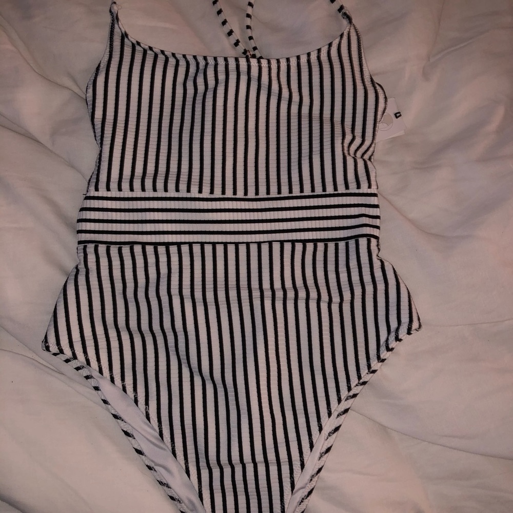 Brand new black and white one piece swimsuit!